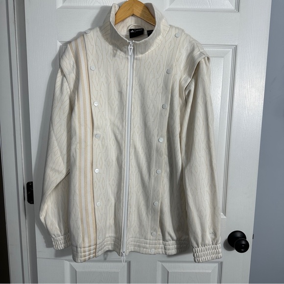 Adidas x Ivy Park monogram track jacket, size S, unisex, removable sleeves, NEW - Picture 1 of 16